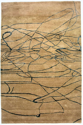 Alfombra de diseño - 243 x 152 cm - beige