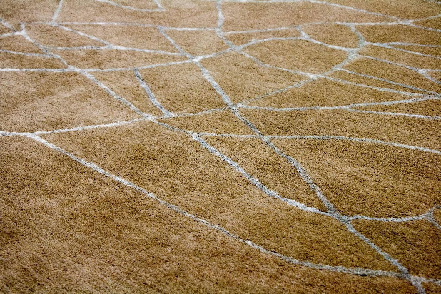 Alfombra de diseño - 243 x 150 cm - marrón