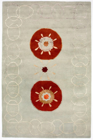 Alfombra de diseño - 239 x 150 cm - plata
