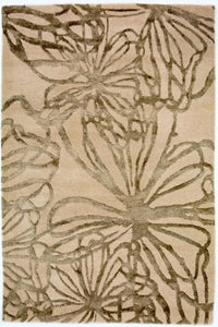 Alfombra de diseño - 193 x 134 cm - beige