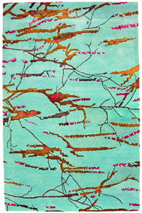 Alfombra de diseño - 248 x 154 cm - turquesa