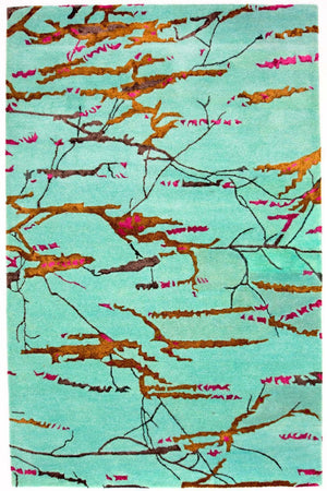 Alfombra de diseño - 248 x 154 cm - turquesa