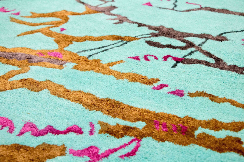 Alfombra de diseño - 248 x 154 cm - turquesa