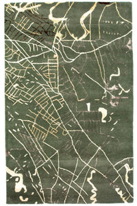 Alfombra de diseño - 243 x 154 cm - verde