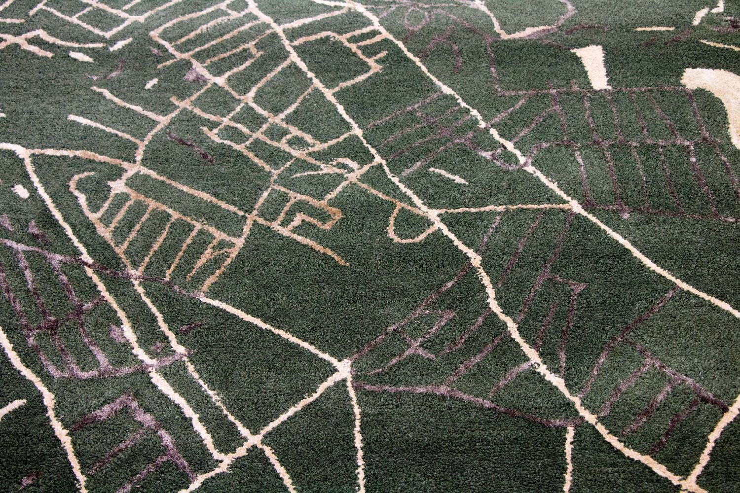 Alfombra de diseño - 243 x 154 cm - verde