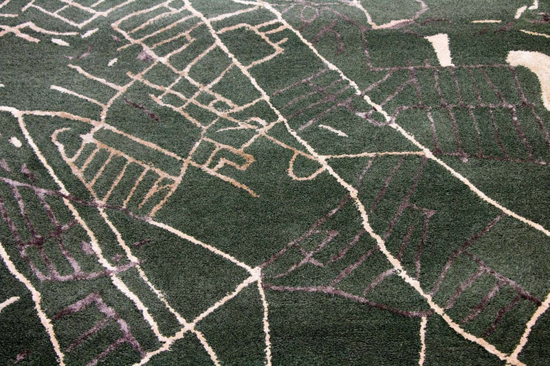 Alfombra de diseño - 243 x 154 cm - verde