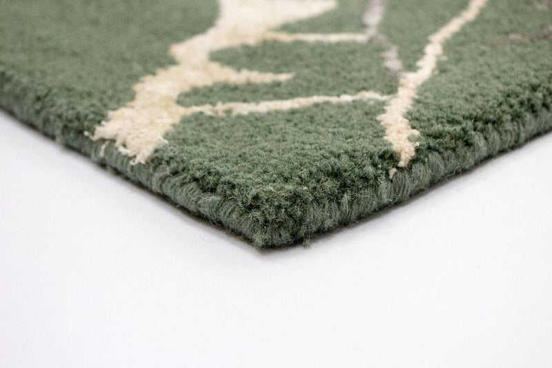 Alfombra de diseño - 243 x 154 cm - verde