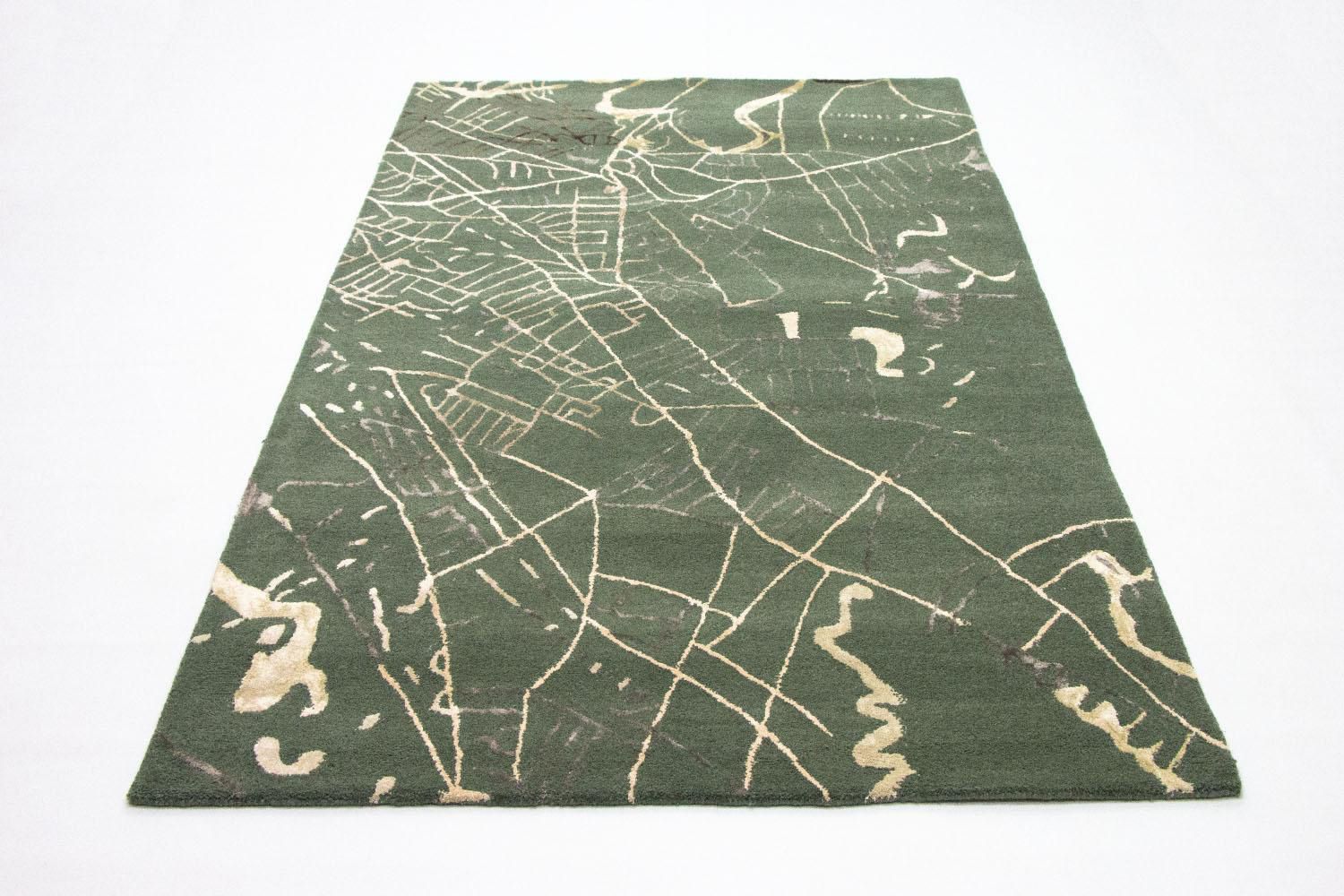 Alfombra de diseño - 243 x 154 cm - verde