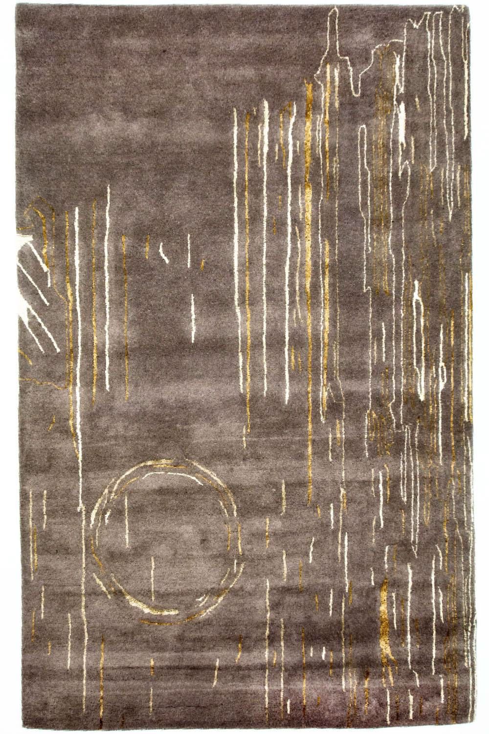 Alfombra de diseño - 242 x 151 cm - marrón