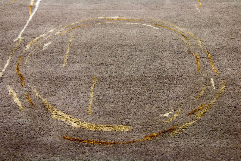 Alfombra de diseño - 242 x 151 cm - marrón