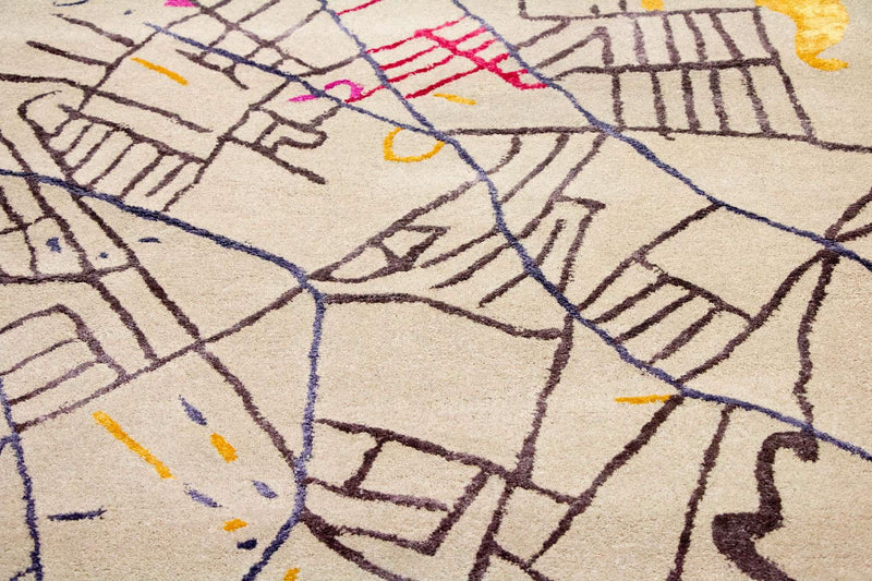 Alfombra de diseño - 241 x 152 cm - multicolor