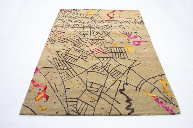 Alfombra de diseño - 241 x 152 cm - multicolor