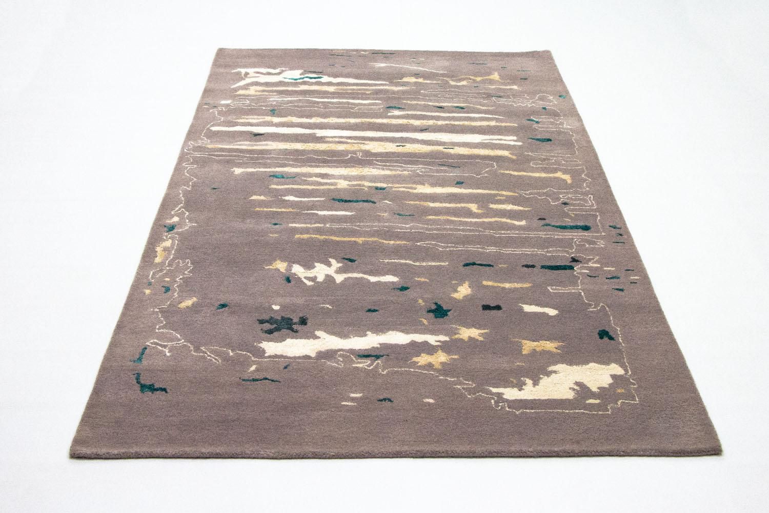 Alfombra de diseño - 243 x 153 cm - marrón