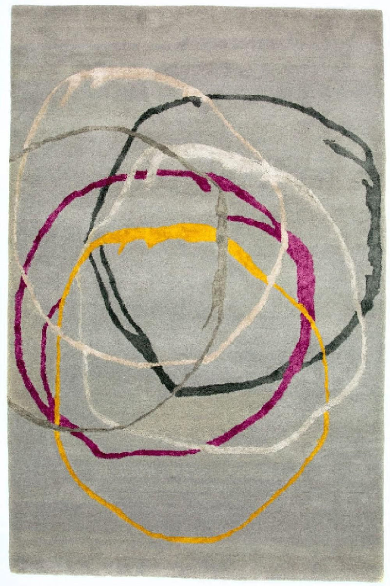 Alfombra de diseño - 243 x 153 cm - plata