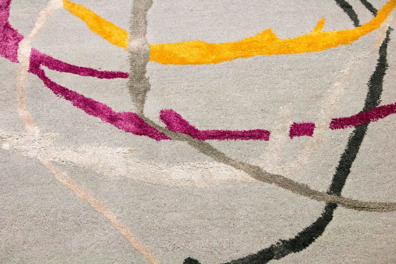 Alfombra de diseño - 243 x 153 cm - plata