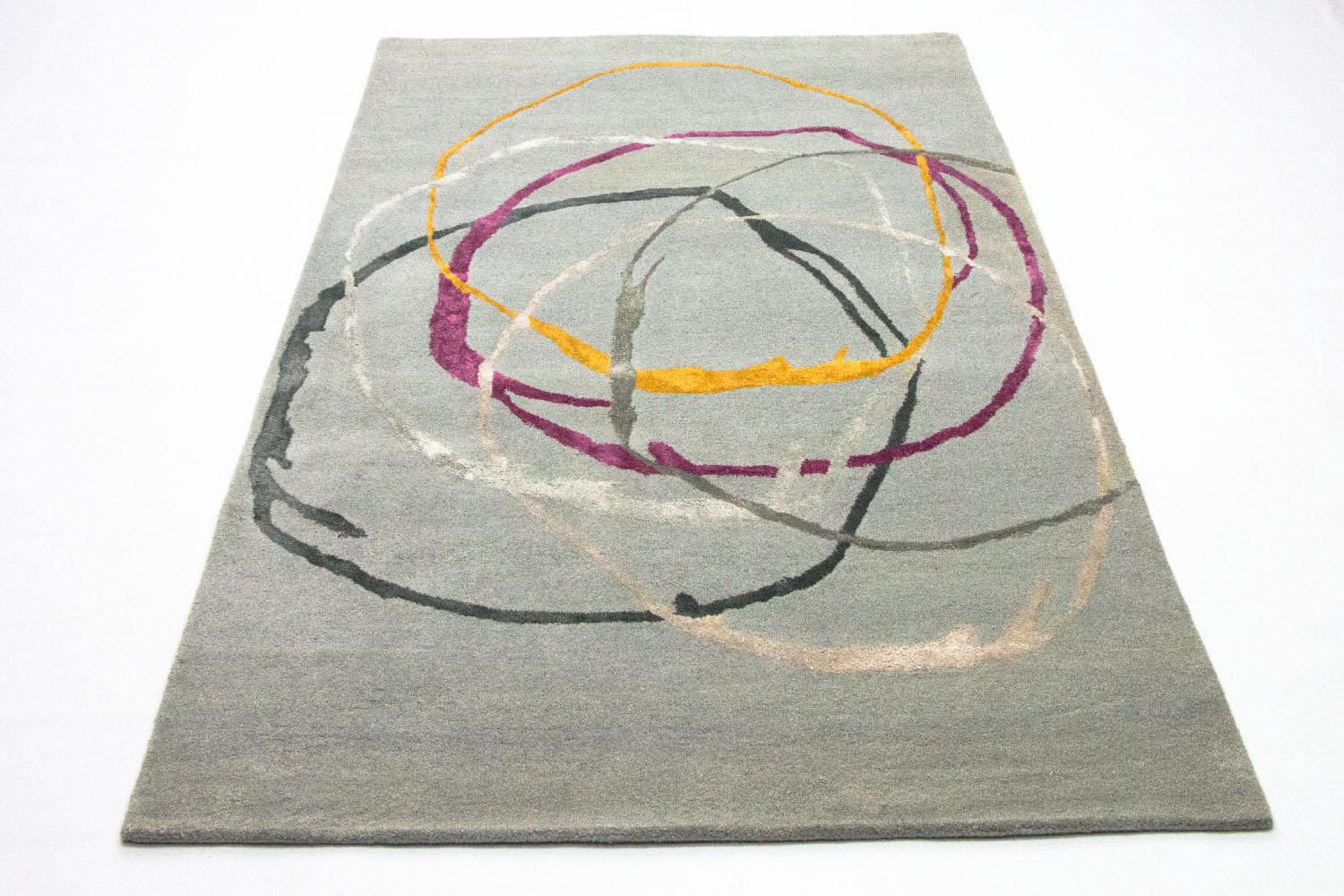 Alfombra de diseño - 243 x 153 cm - plata
