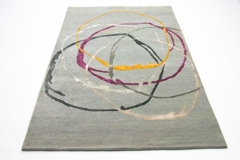 Alfombra de diseño - 243 x 153 cm - plata