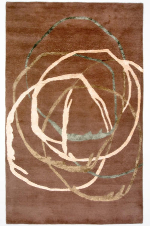 Alfombra de diseño - 244 x 152 cm - marrón