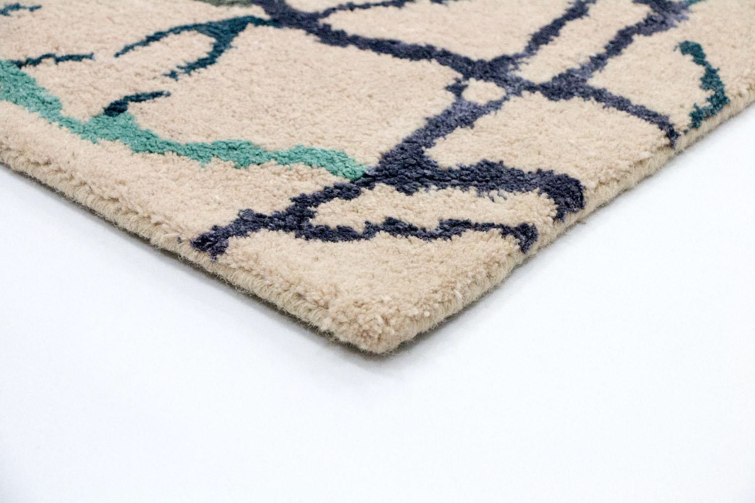 Alfombra de diseño - 197 x 136 cm - beige