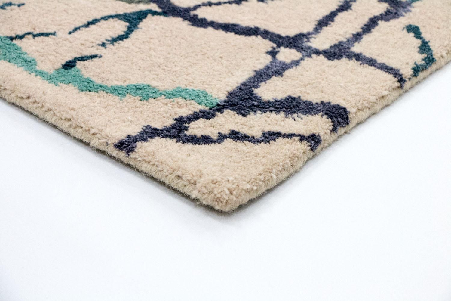 Alfombra de diseño - 197 x 136 cm - beige