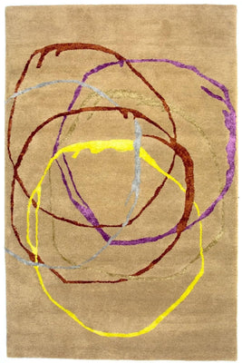 Alfombra de diseño - 246 x 152 cm - beige