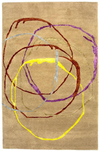 Alfombra de diseño - 246 x 152 cm - beige