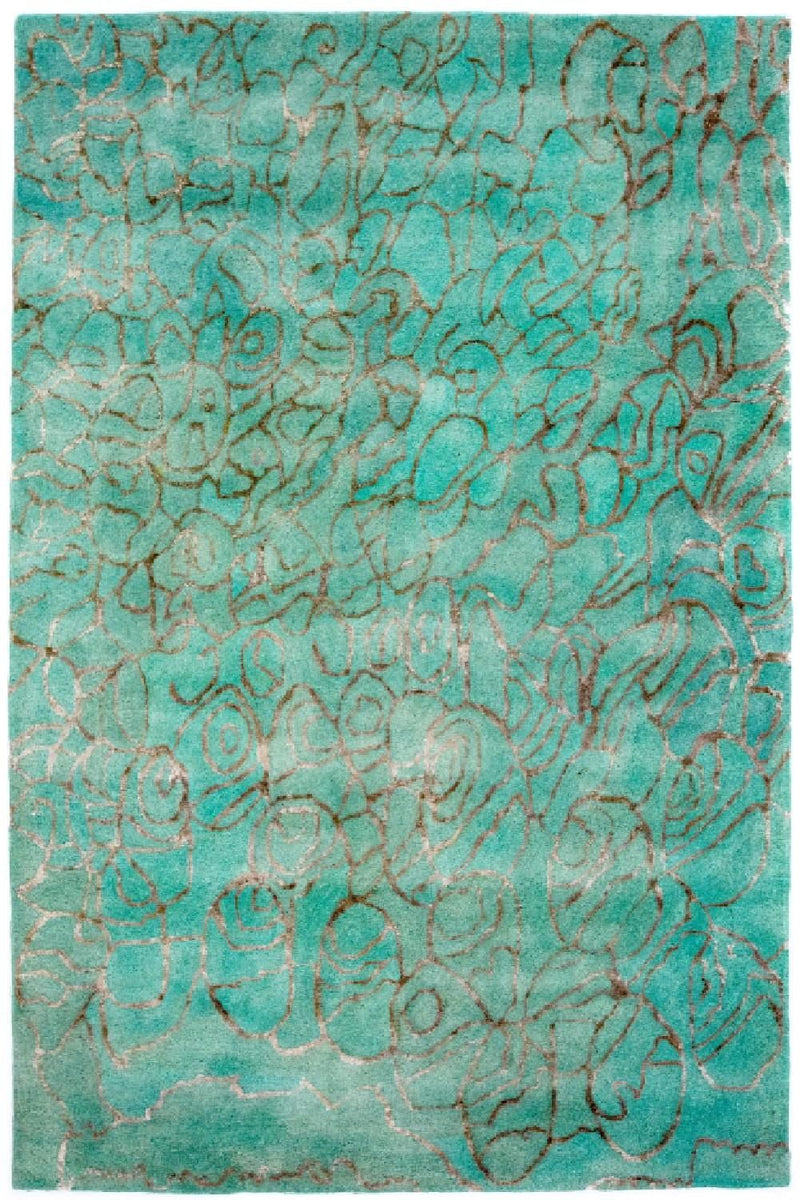 Alfombra de diseño - 244 x 153 cm - turquesa