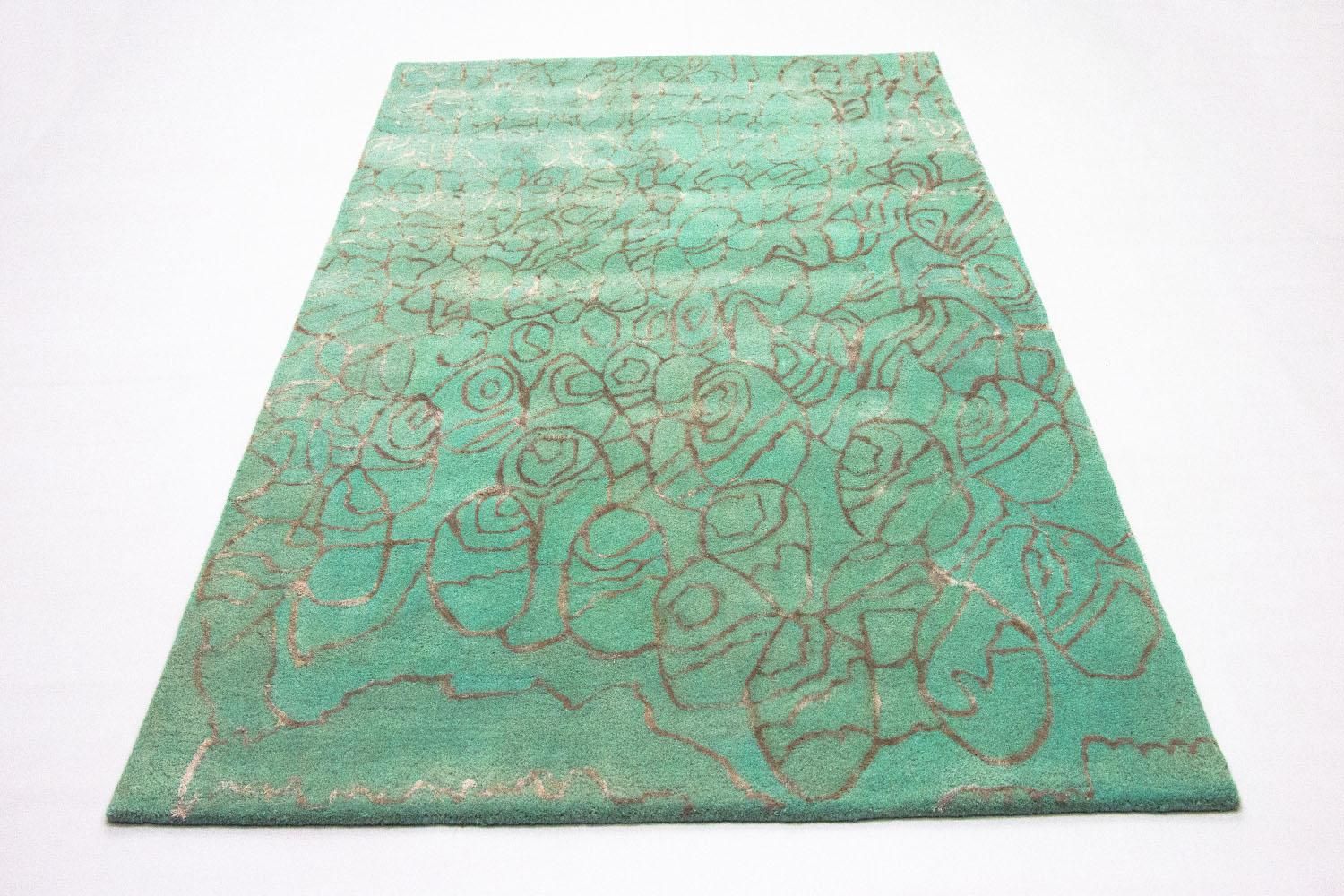 Alfombra de diseño - 244 x 153 cm - turquesa