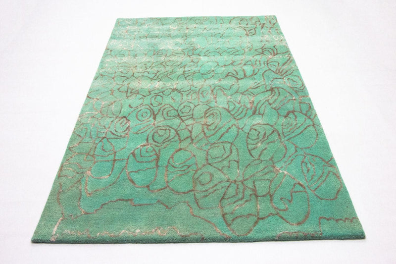 Alfombra de diseño - 244 x 153 cm - turquesa