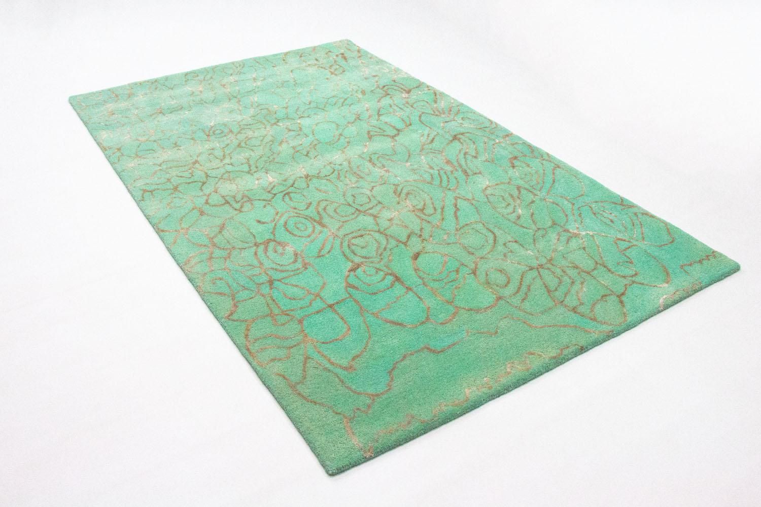 Alfombra de diseño - 244 x 153 cm - turquesa