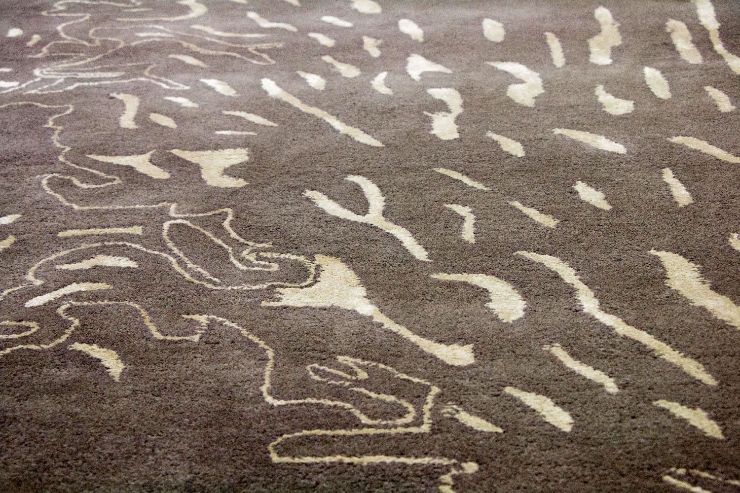 Alfombra de diseño - 241 x 153 cm - marrón