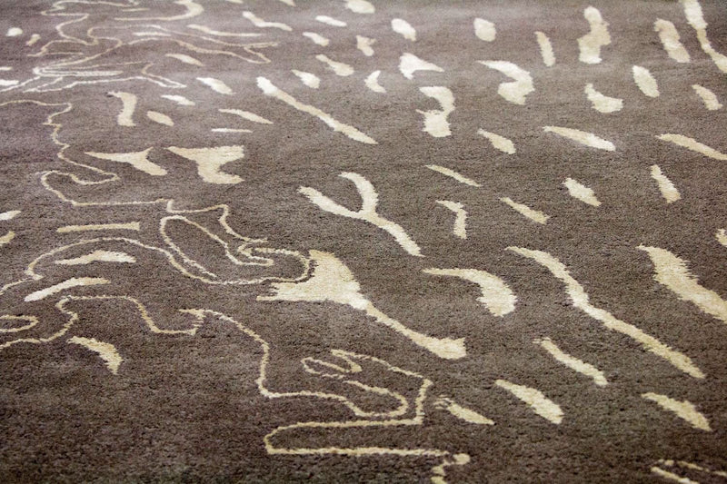 Alfombra de diseño - 241 x 153 cm - marrón