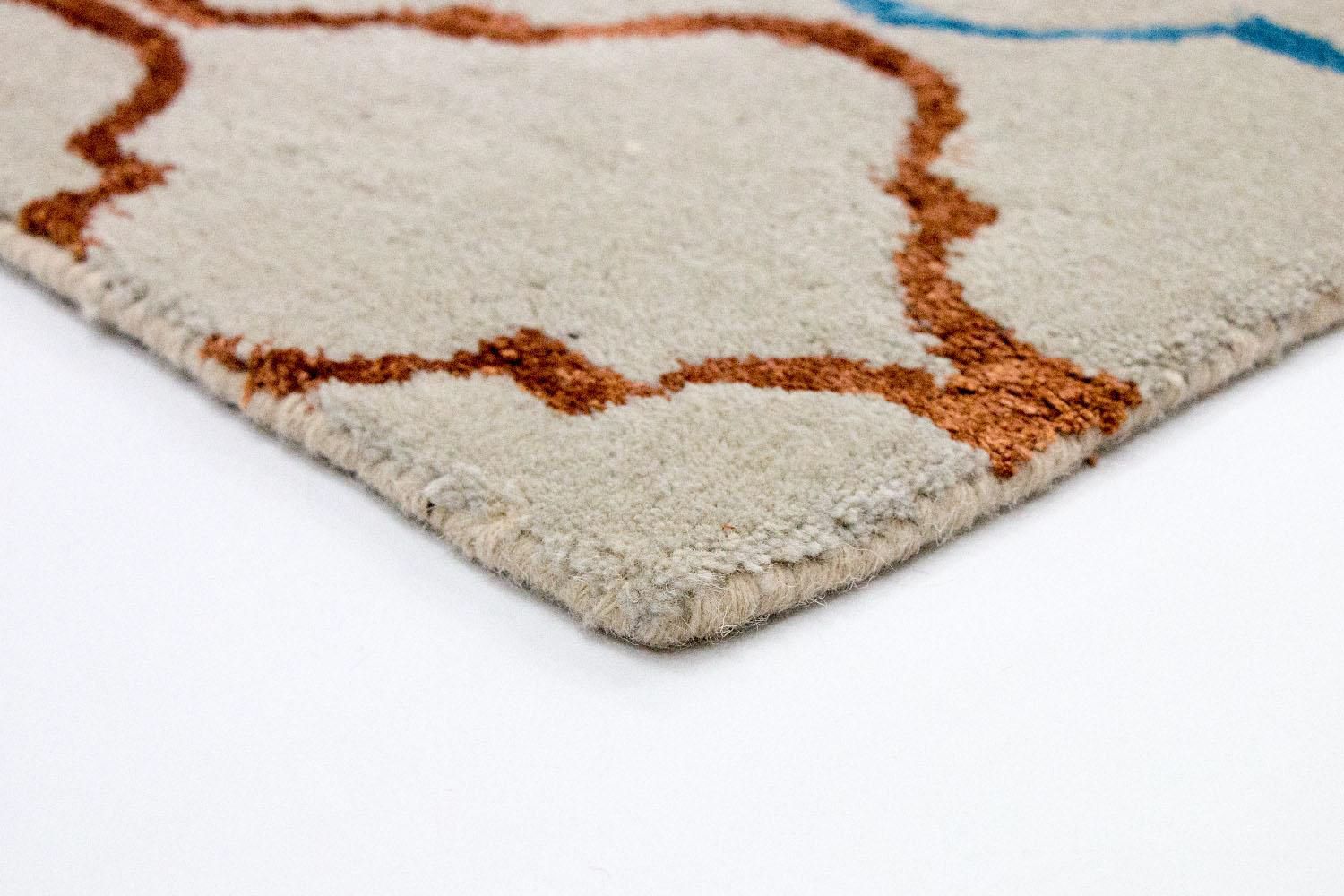 Alfombra de lana - 241 x 150 cm - beige