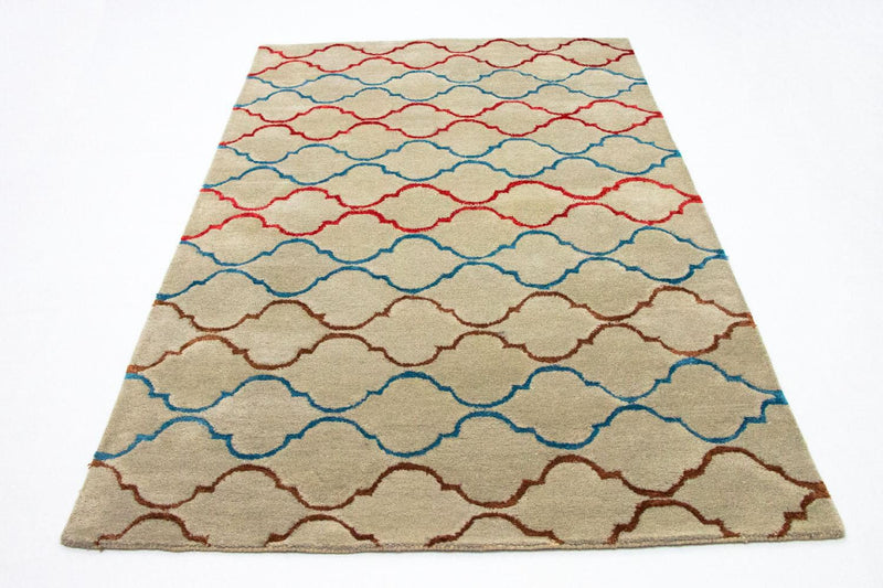 Alfombra de lana - 241 x 150 cm - beige