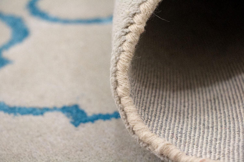 Alfombra de lana - 241 x 150 cm - beige