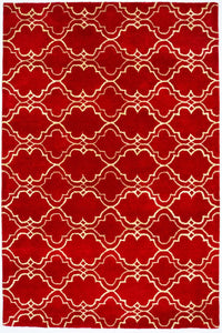 Alfombra de lana - 240 x 152 cm - rojo