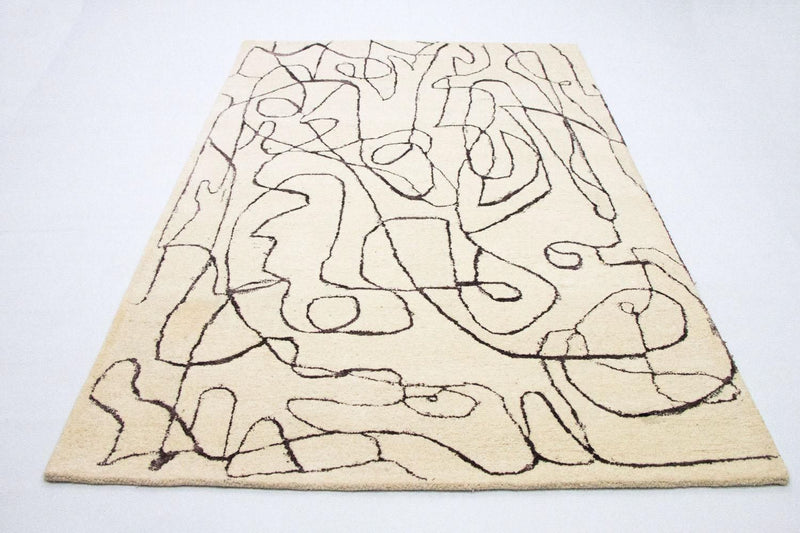 Alfombra de diseño - 243 x 153 cm - beige