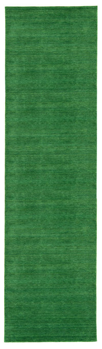 Alfombra de pasillo Alfombra Gabbeh - Indus - 400 x 80 cm - verde oscuro