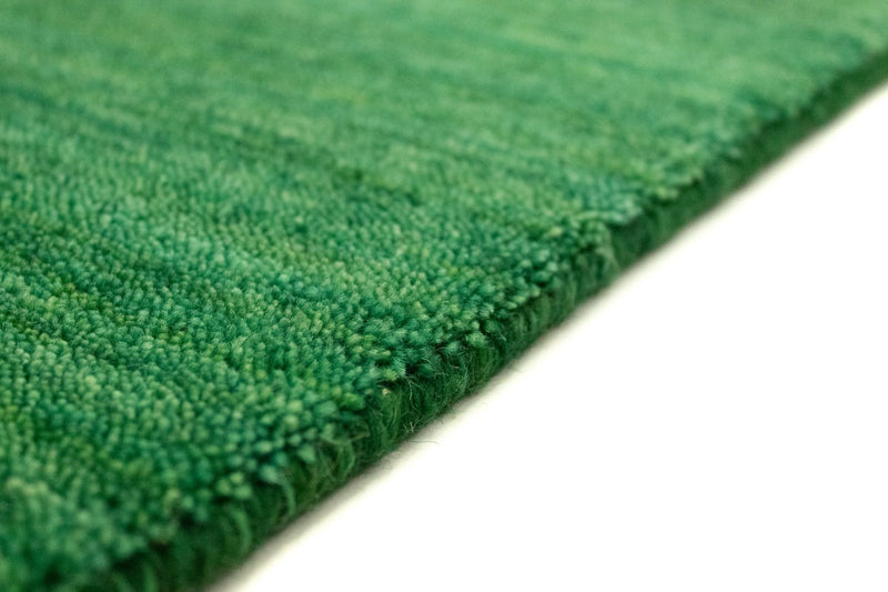 Alfombra de pasillo Alfombra Gabbeh - Indus - 400 x 80 cm - verde oscuro