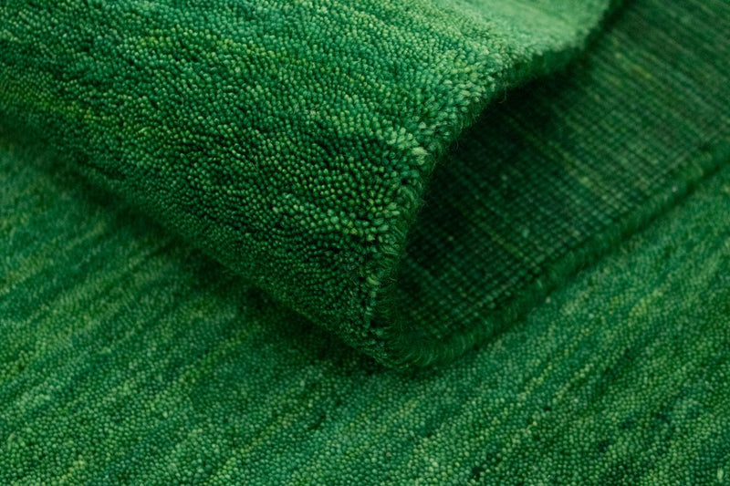 Alfombra de pasillo Alfombra Gabbeh - Indus - 400 x 80 cm - verde oscuro
