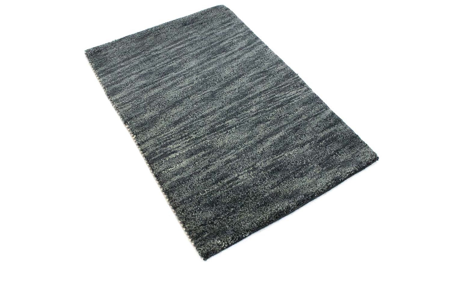 Alfombra Gabbeh - Indus - 90 x 60 cm - gris oscuro