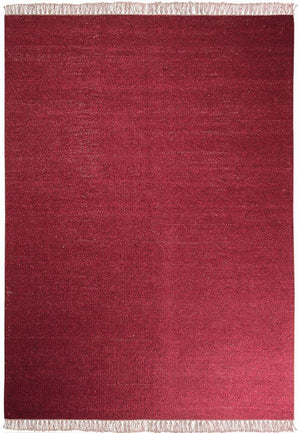 Alfombra Kelim - Tendencia - 200 x 140 cm - rojo oscuro