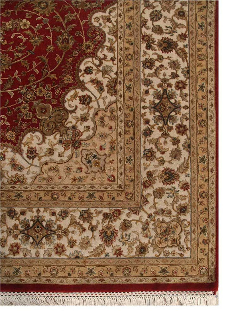 Alfombra de lana - 300 x 240 cm - rojo vino
