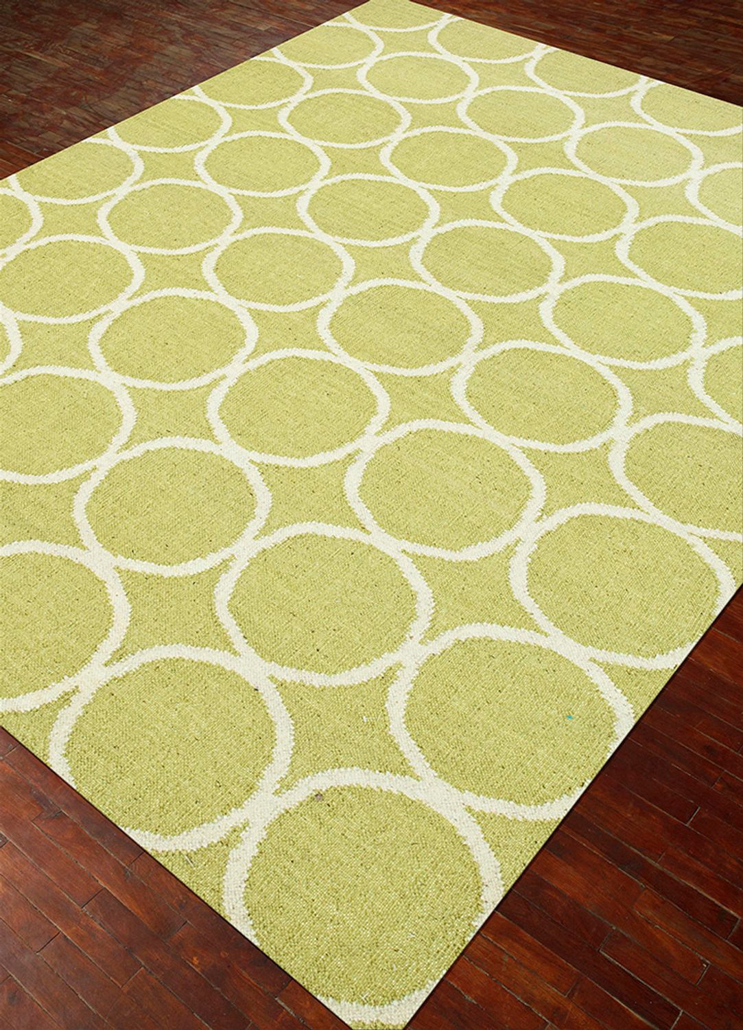 Alfombra de lana - 228 x 158 cm - verde claro