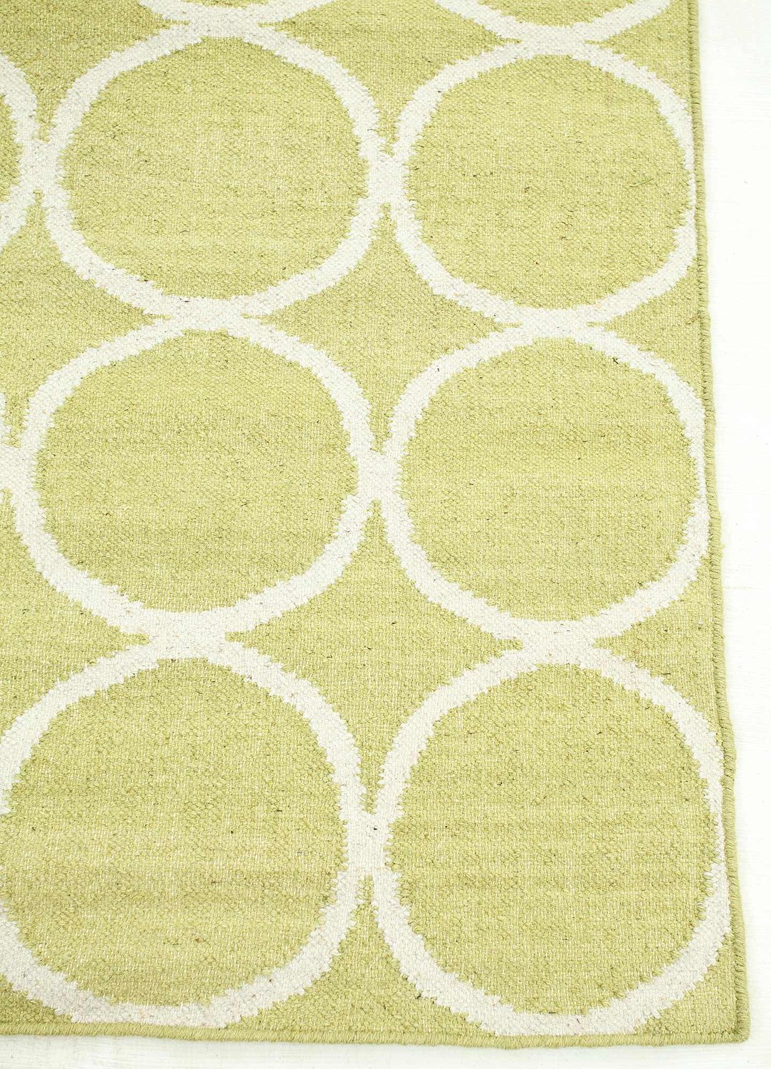 Alfombra de lana - 228 x 158 cm - verde claro