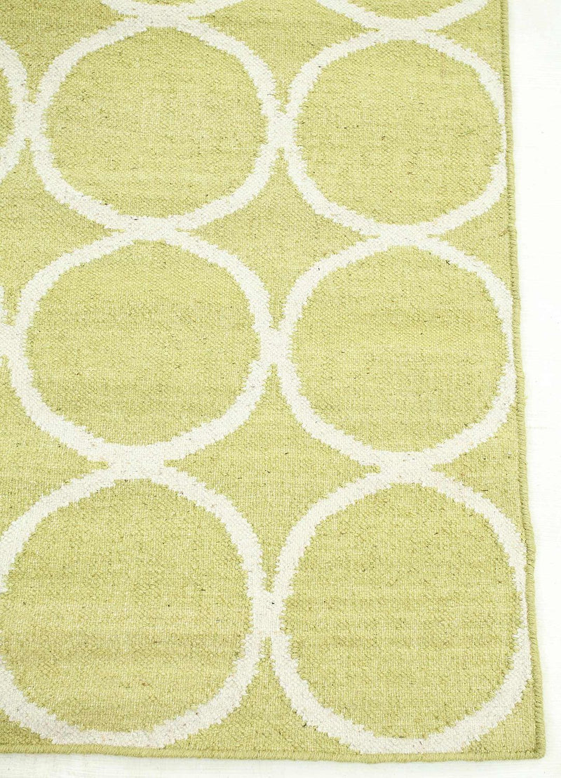Alfombra de lana - 228 x 158 cm - verde claro