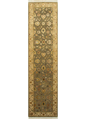 Alfombra de pasillo Alfombra de lana - 300 x 75 cm - verde