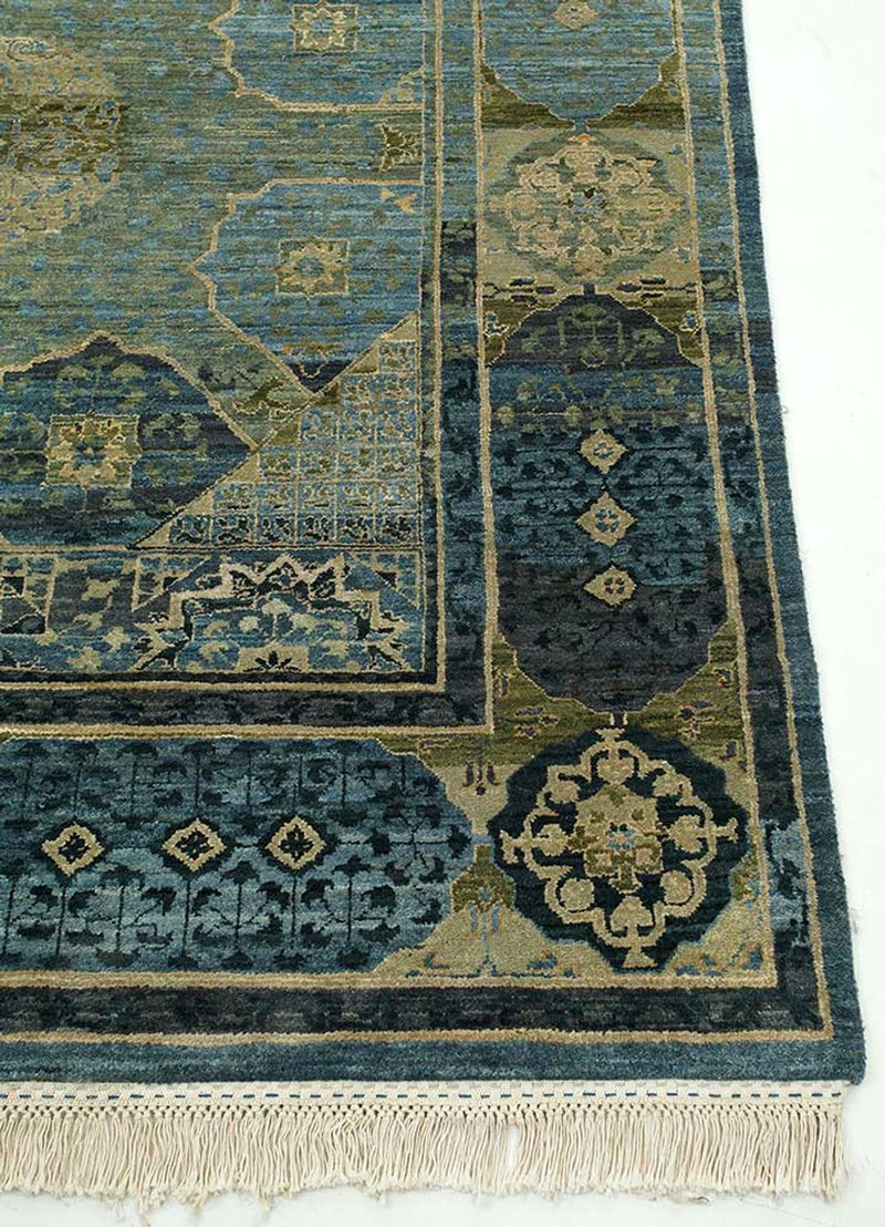 Alfombra de lana - 300 x 240 cm - verde marino