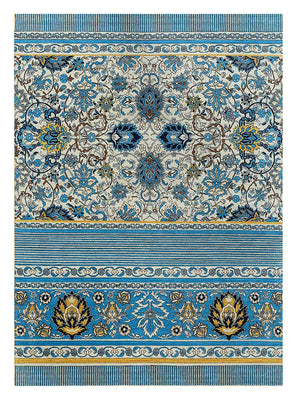 Alfombra de lana - 300 x 240 cm - azul