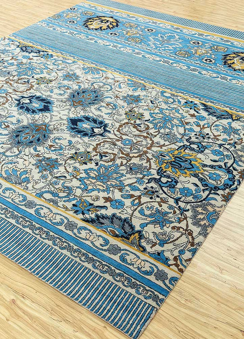Alfombra de lana - 300 x 240 cm - azul